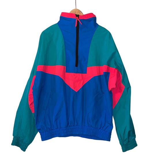 Vintage Dual Control Windbreaker 1/4 Zip Pullover Mens sz L - Picture 7 of 8